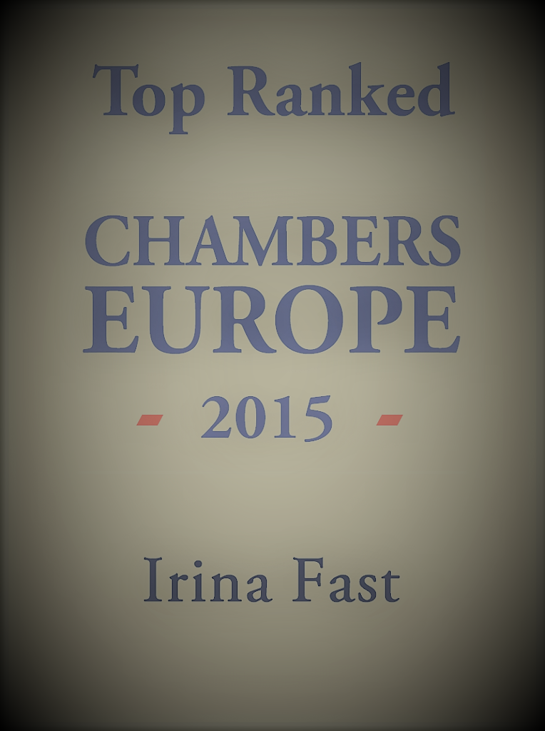 «Гражданские компенсации» и Ирина Фаст отмечены в международном рейтинге «Chambers Europe 2015»